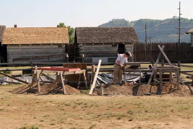 An archeology dig at Fort Steuben for a summer internship program.