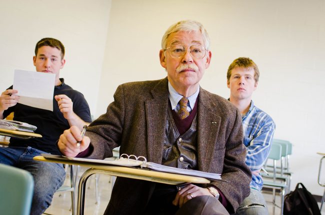 Franciscan University Fitzgerald in student desk